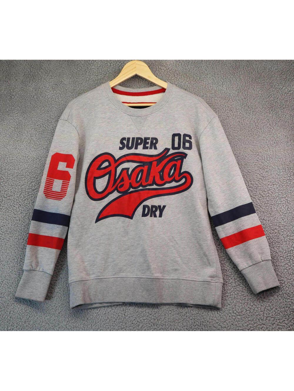 Super Dry Vintage Osaka 06 Men XS Sweatershirt Gray Osaka